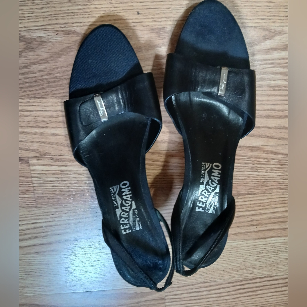 Salvatore Ferragamo Open Toe Heels